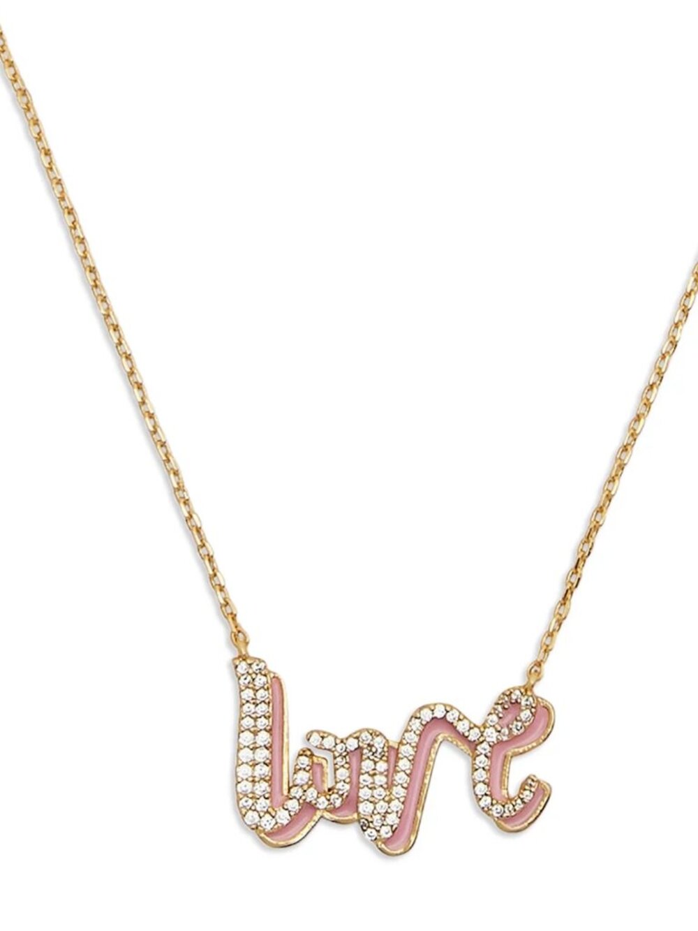 Kate Spade New York Say Yes Love Pendant Necklace Pink